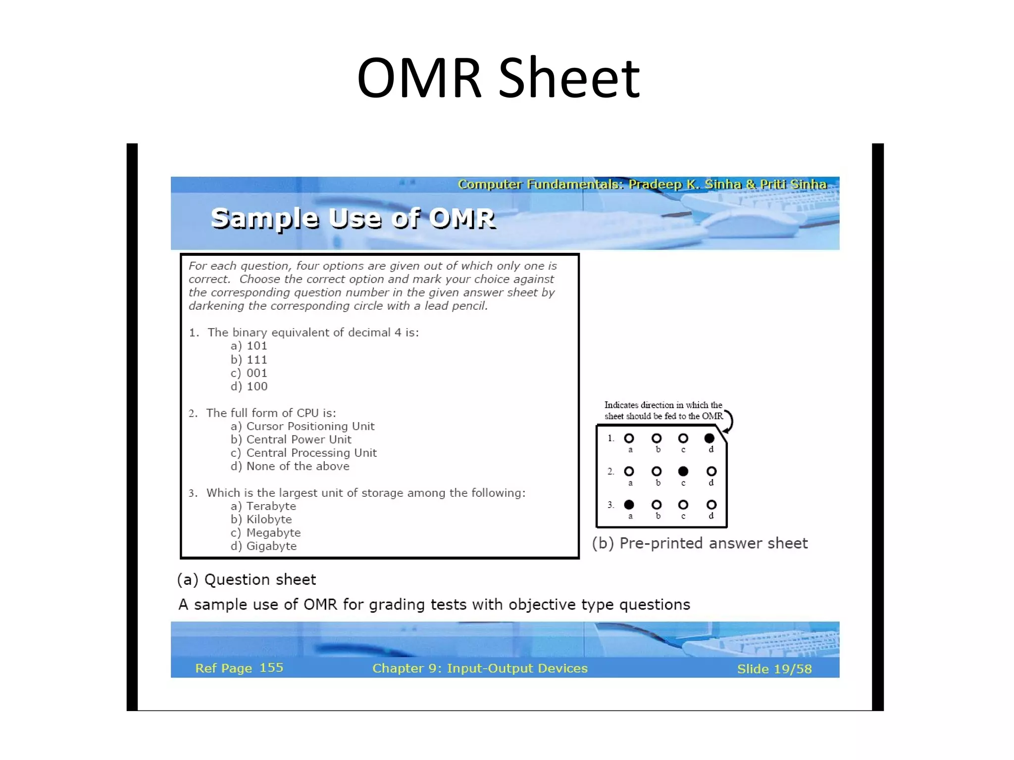 OMR Sheet 