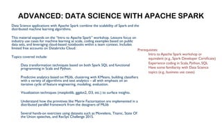 Data Science with Spark - Training at SparkSummit (East) | PPT