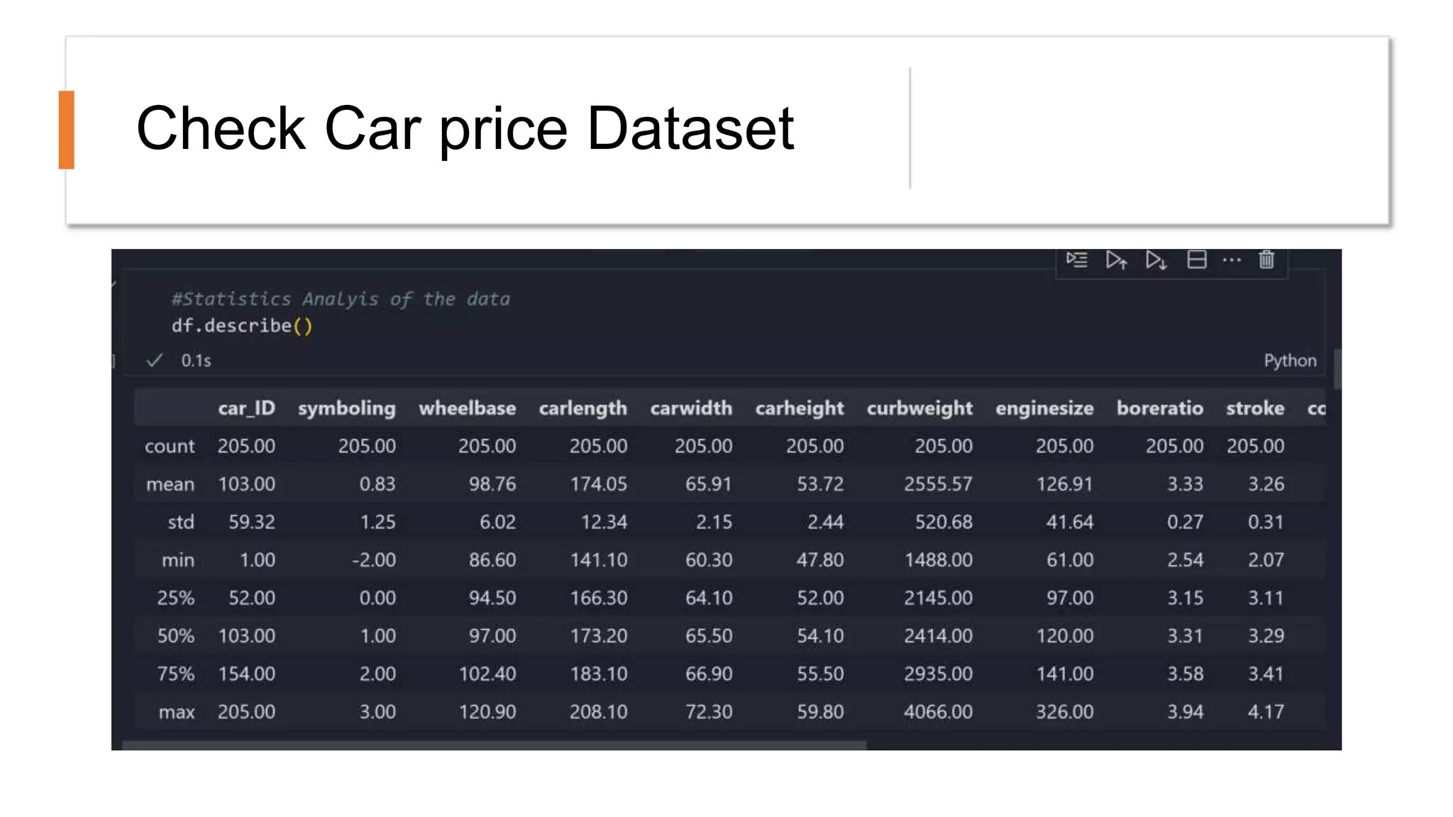 Check Car price Dataset
 
