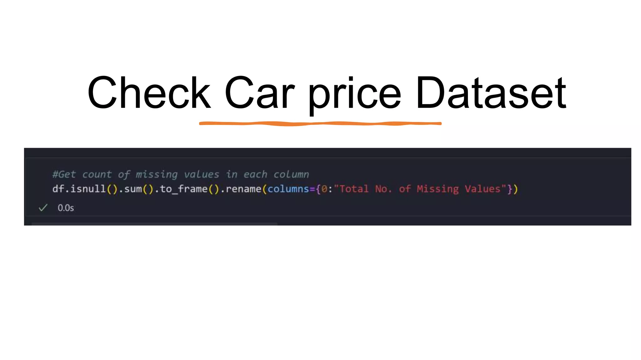 Check Car price Dataset
 