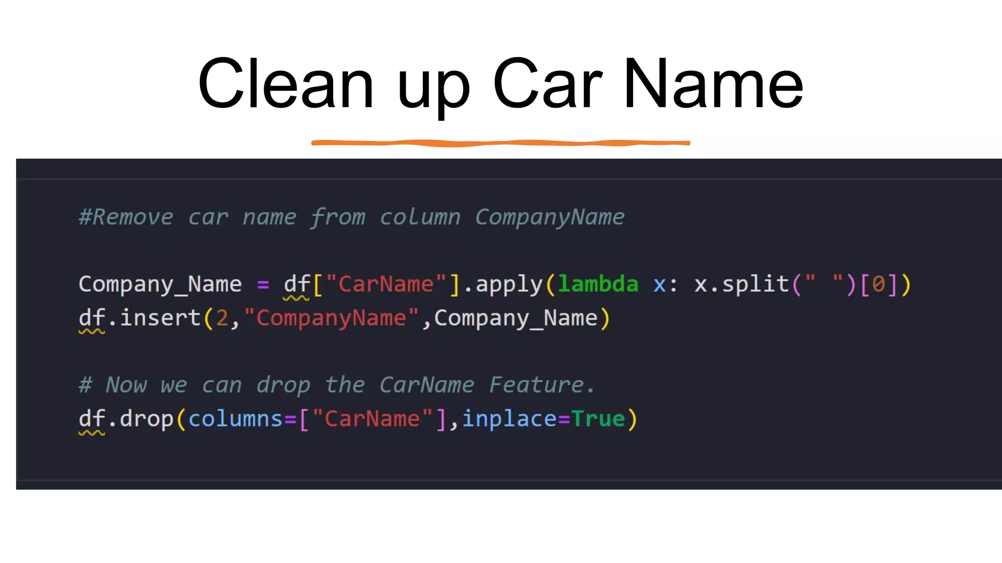 Clean up Car Name
 