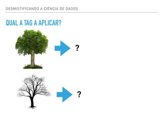 DESMISTIFICANDO A CIÊNCIA DE DADOS
?
QUAL A TAG A APLICAR?
?
 