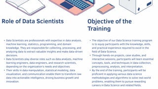 Data science training presentation for high-quality education and ...