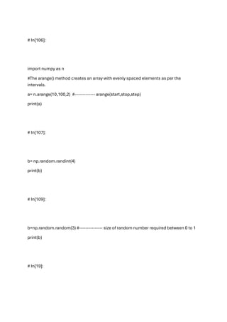 Concept of Data science and Numpy concept | PDF