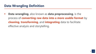 Fundamentals of Data Science CSB2205 Data Wrangling explained | PDF