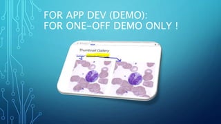 FOR APP DEV (DEMO):
FOR ONE-OFF DEMO ONLY !
 