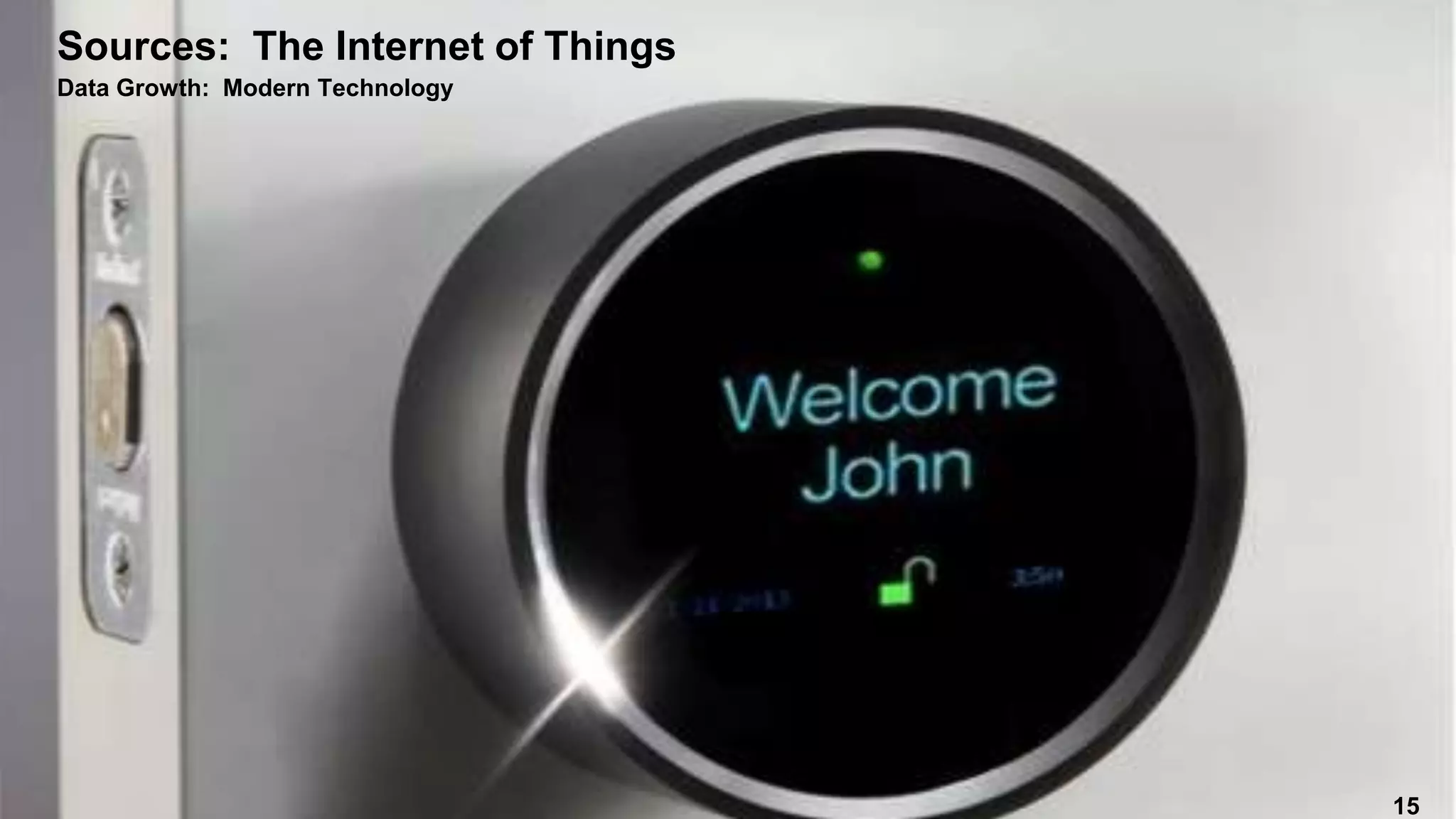 Sources: The Internet of Things
Data Growth: Modern Technology
15
 
