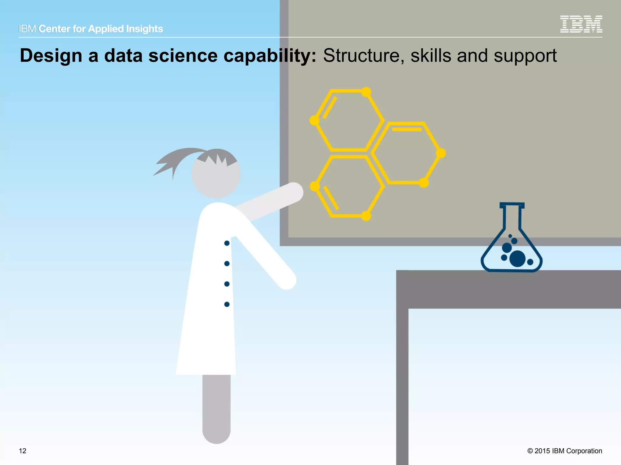© 2015 IBM Corporation12 © 2015 IBM Corporation
Design a data science capability: Structure, skills and support
 