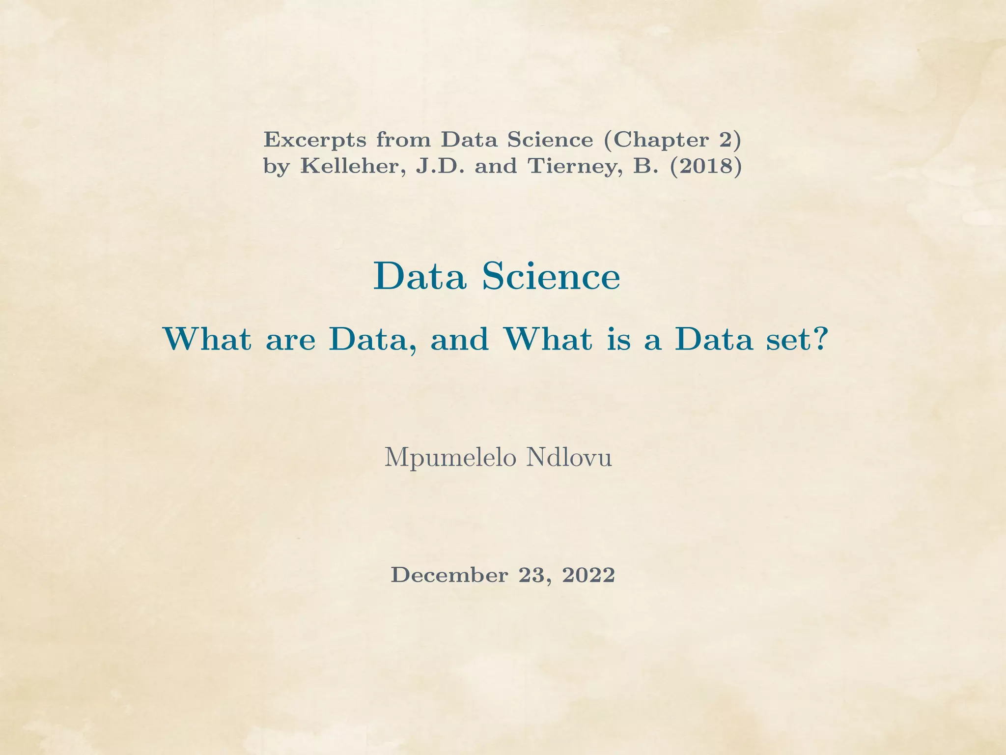 Data Science Chapter 2.pdf | Databases | Computer Software and Applications