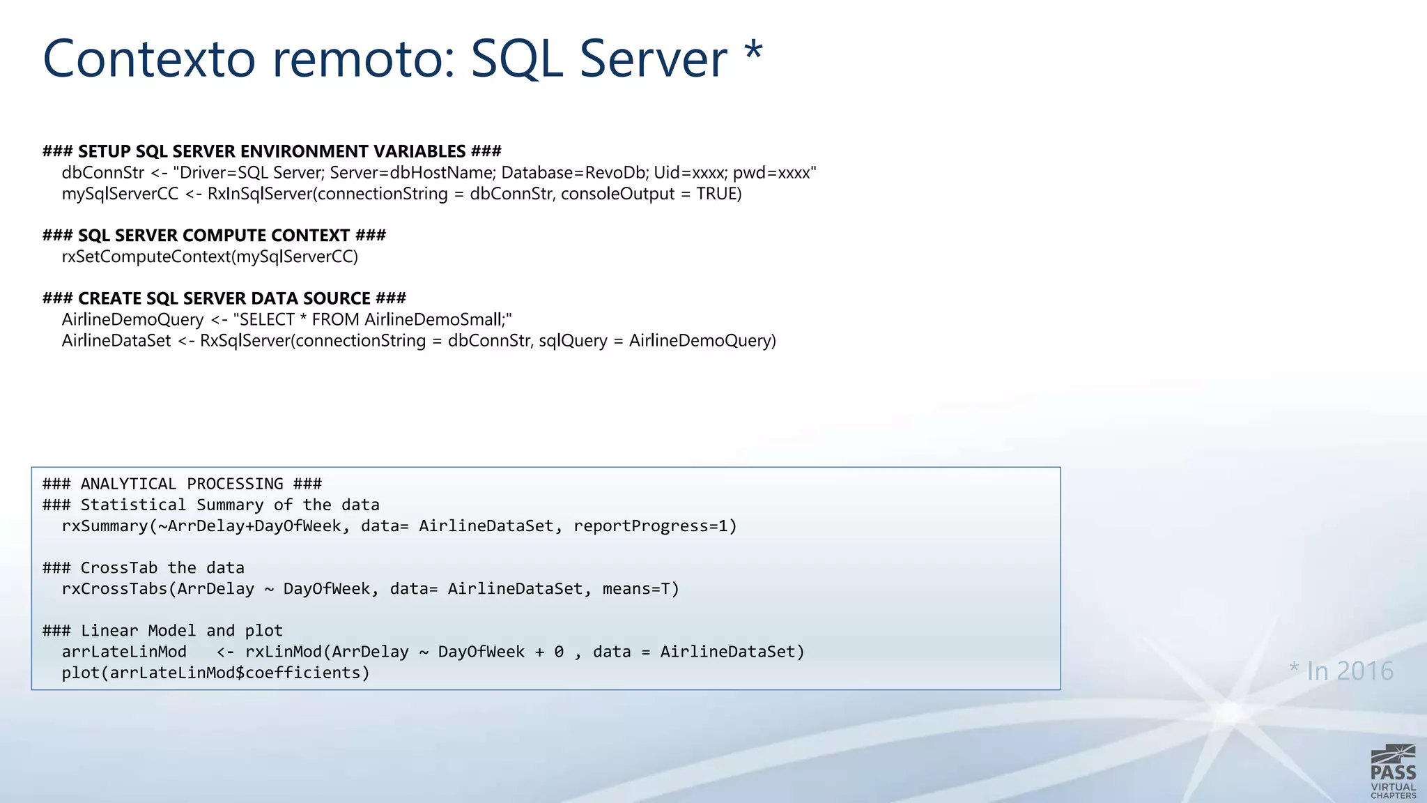Data Science con Microsoft R Server y SQL Server 2016 | PPTX
