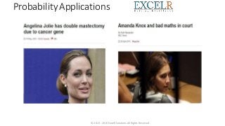 Probability Applications
© 2013 - 2016 ExcelR Solutions.All Rights Reserved
 