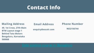 Data science course in Bangalore
 