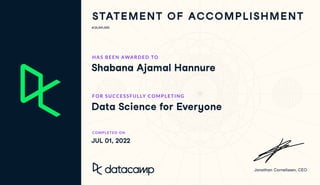 #24,841,895
Shabana Ajamal Hannure
Data Science for Everyone
JUL 01, 2022
 