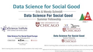 Data Science for Social Good
 