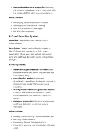 Data Science Full Stack Developer Project Ideas | PDF