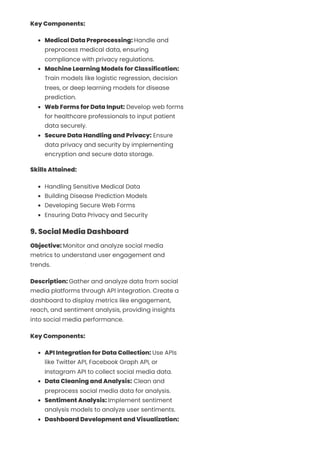 Data Science Full Stack Developer Project Ideas | PDF