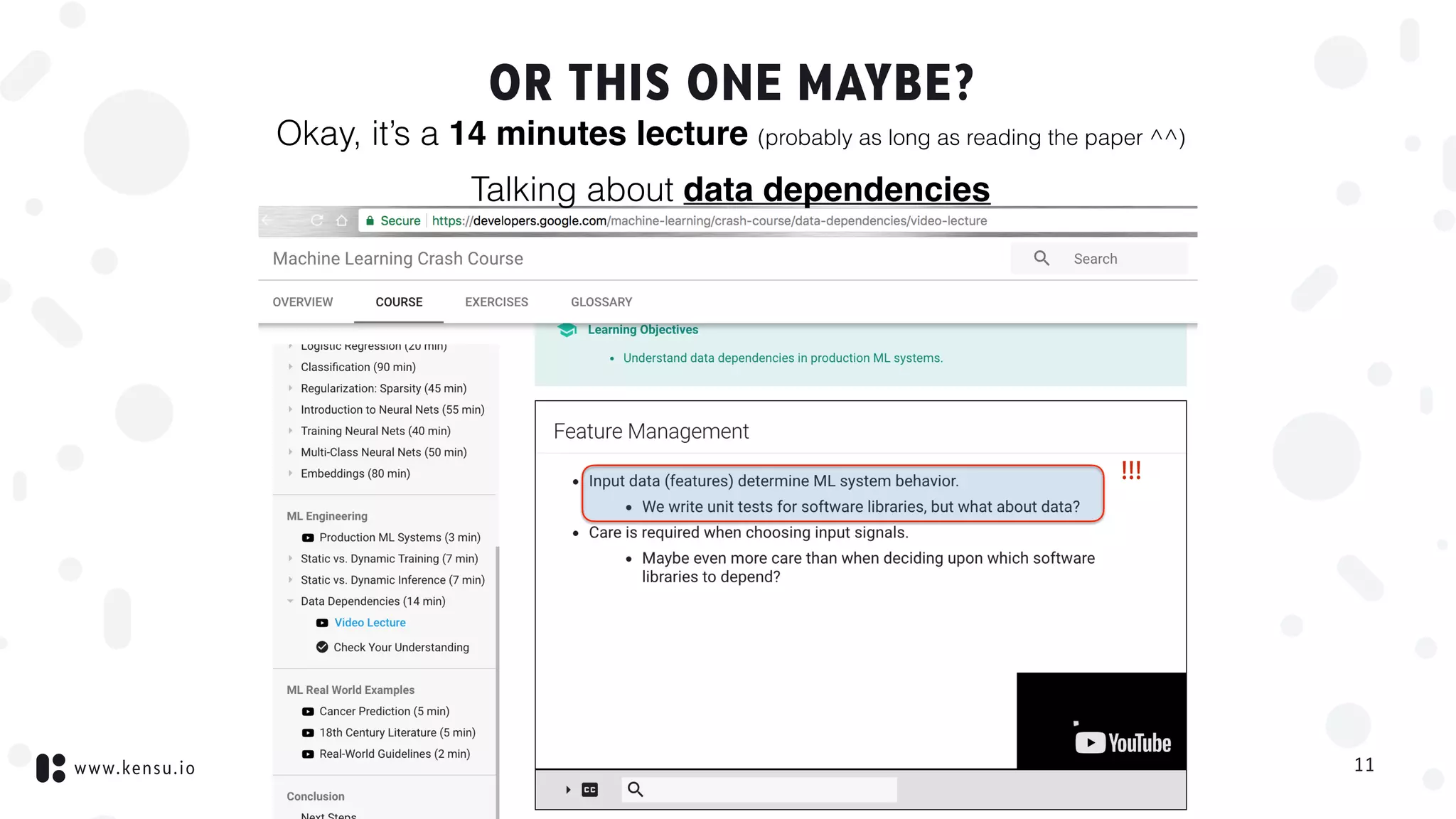 www.kensu.io 11
!!!
OR THIS ONE MAYBE?
Okay, it’s a 14 minutes lecture (probably as long as reading the paper ^^)
Talking about data dependencies
 
