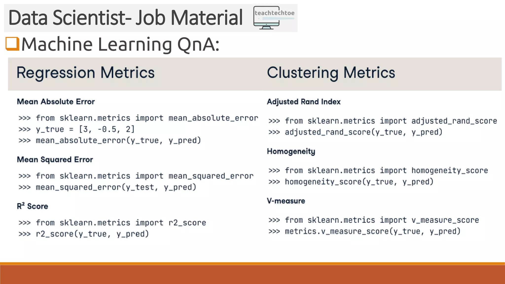 Machine Learning QnA: Data Scientist- Job Material 