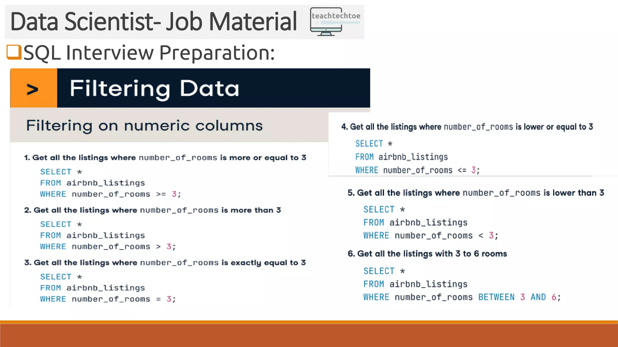 SQL Interview Preparation: Data Scientist- Job Material 