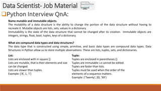 Guide for a Data Scientist | PDF
