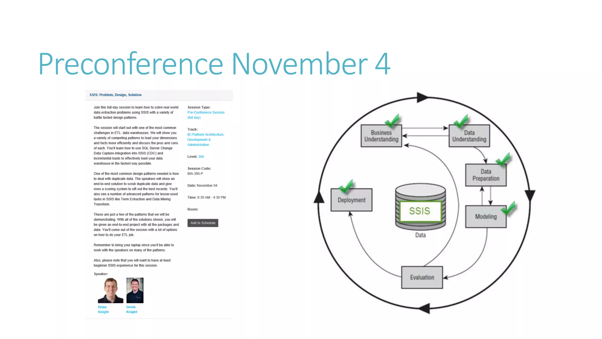 Preconference November 4  