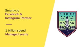 1 billion spend
Managed yearly
Smartly.io
Facebook &
Instagram Partner
 