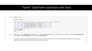 “Same” DataFrame operation with Daru
 