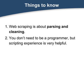Web Scraping Basics | PPTX