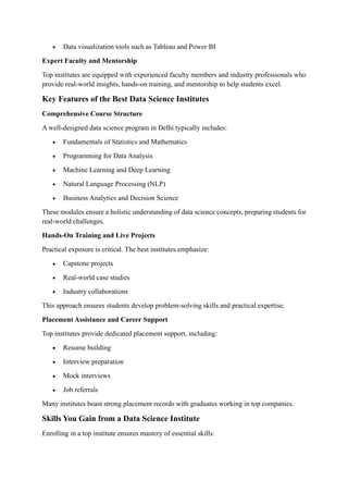 Data Science Institute in Delhi: Building a Future-Ready Career with ...