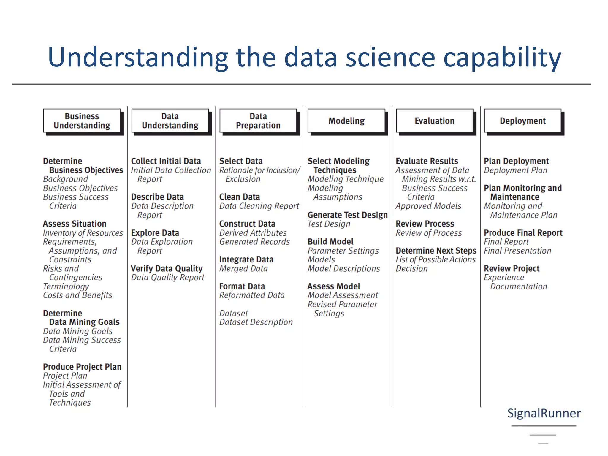 Understanding the data science capability
 