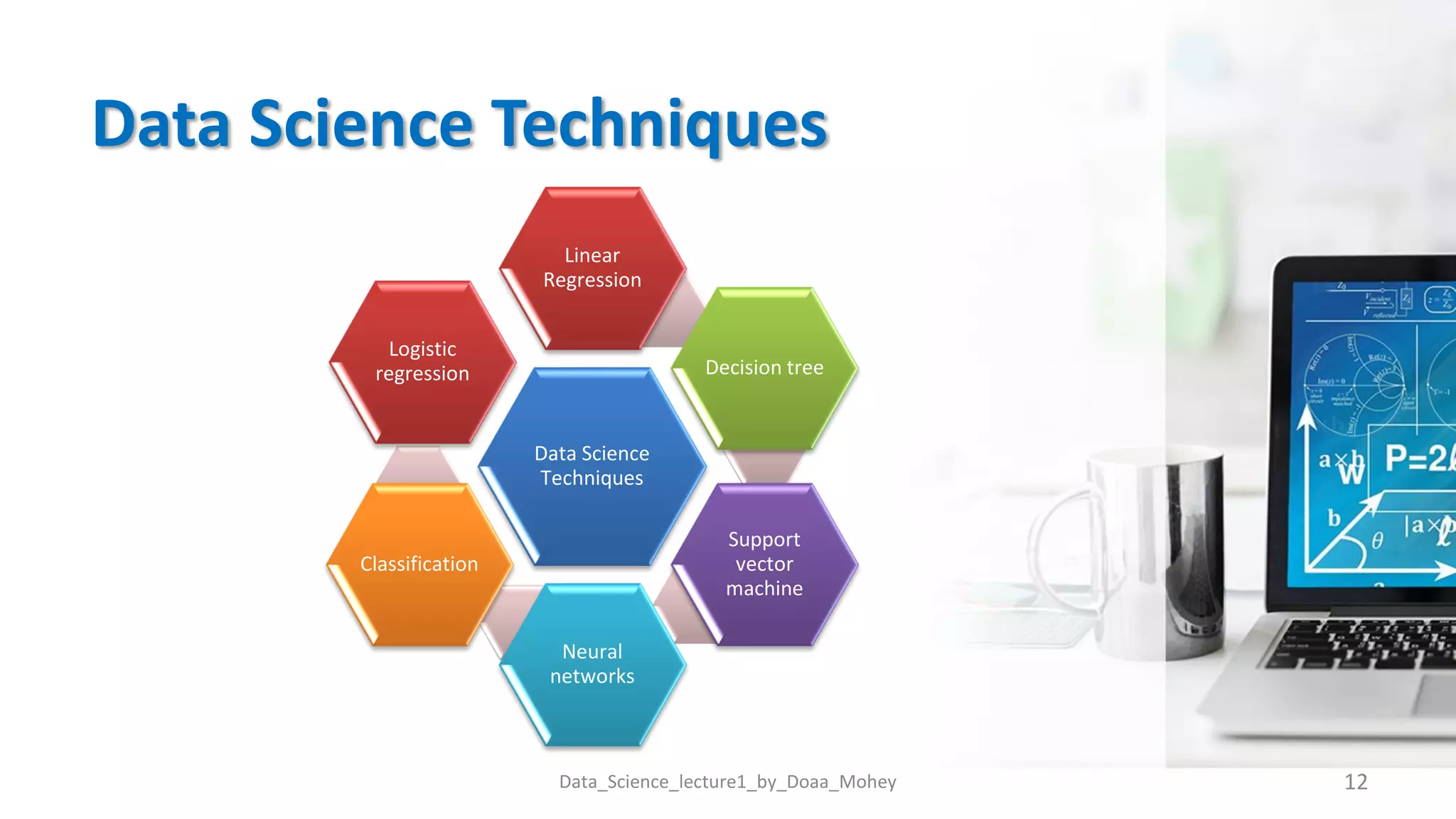 Data Science Techniques
12
Data Science
Techniques
Linear
Regression
Decision tree
Support
vector
machine
Neural
networks
Classification
Logistic
regression
Data_Science_lecture1_by_Doaa_Mohey
 