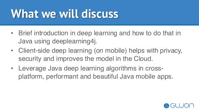 deep learning using java