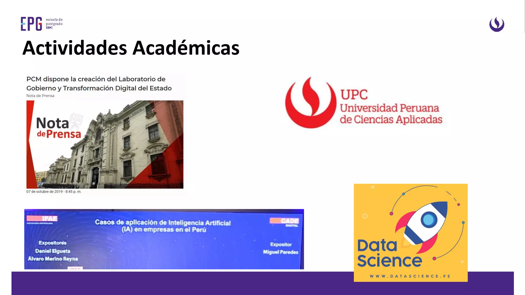 Actividades Académicas
 