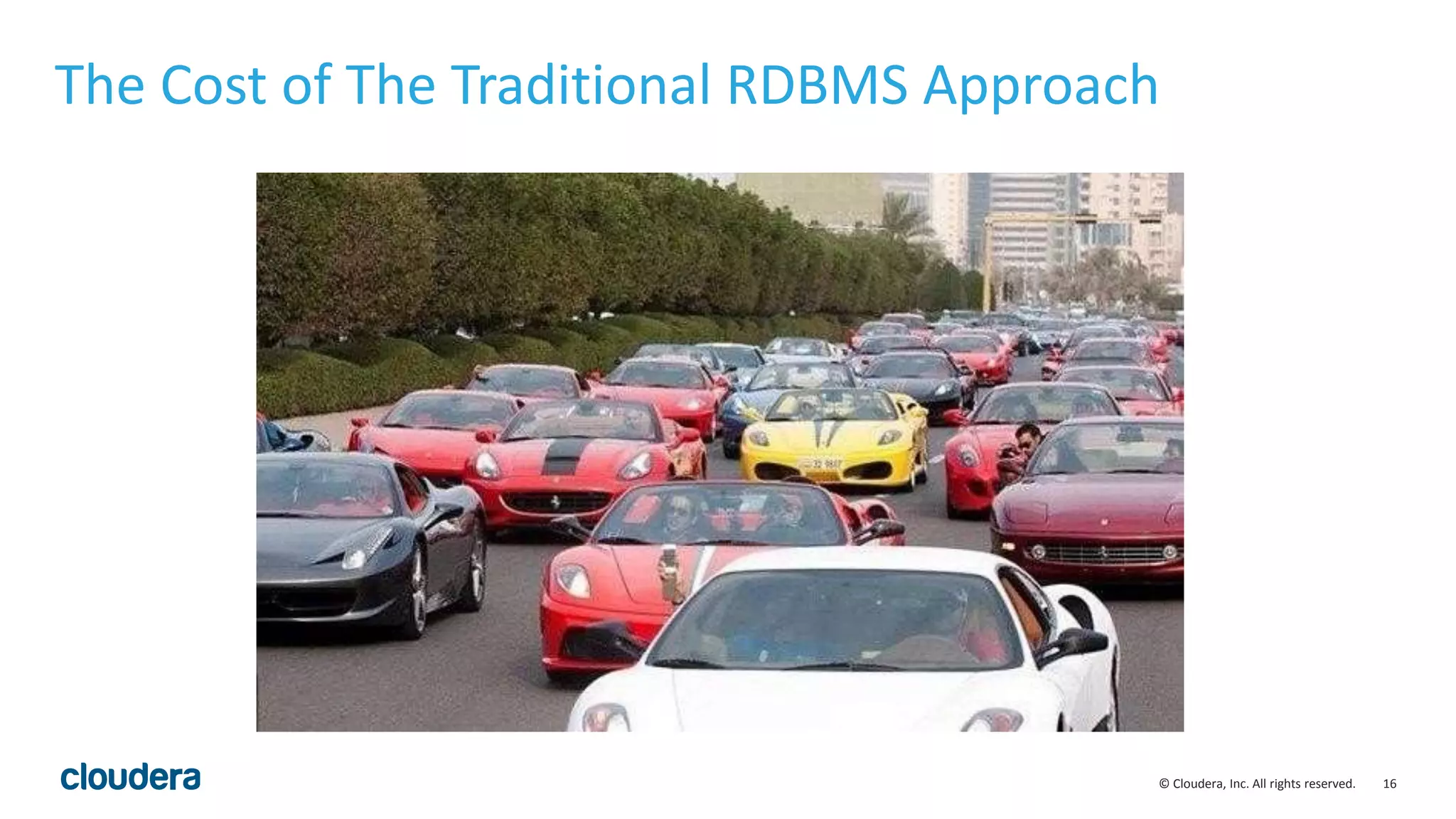 16© Cloudera, Inc. All rights reserved.
The Cost of The Traditional RDBMS Approach
 