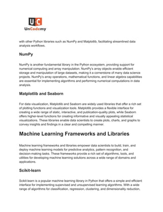 Data Science Tools and Technologies: A Comprehensive Overview | PDF