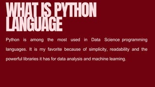 Importance of Python language in Data Science | PDF