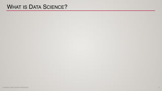 Canadian Data Science Workshop
WHAT IS DATA SCIENCE?
5
 