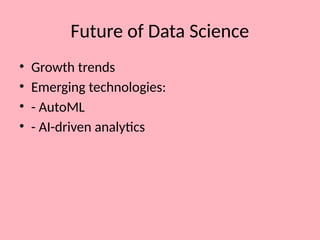 Data science presentation for btech student | PPTX