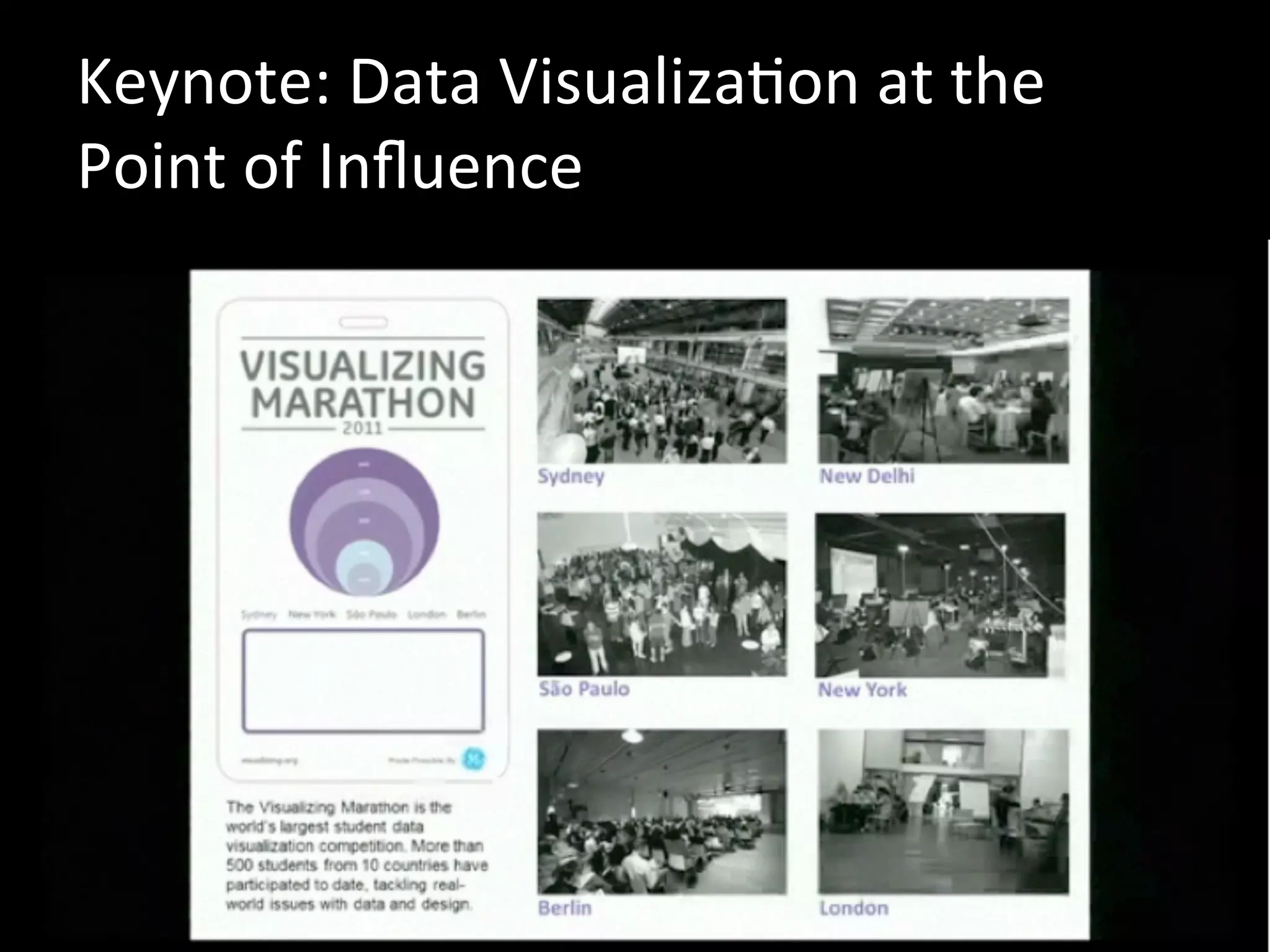 Keynote:	
  Data	
  VisualizaJon	
  at	
  the	
  
Point	
  of	
  Inﬂuence	
  
 