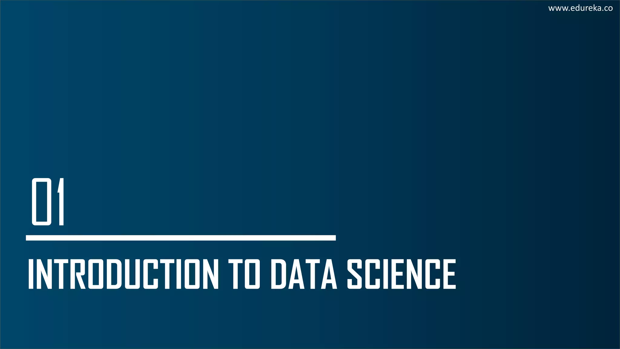 INTRODUCTION TO DATA SCIENCE
www.edureka.co
 