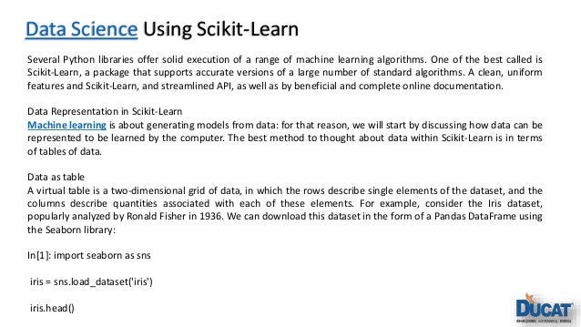 Data Science Using Scikit-Learn | PPT