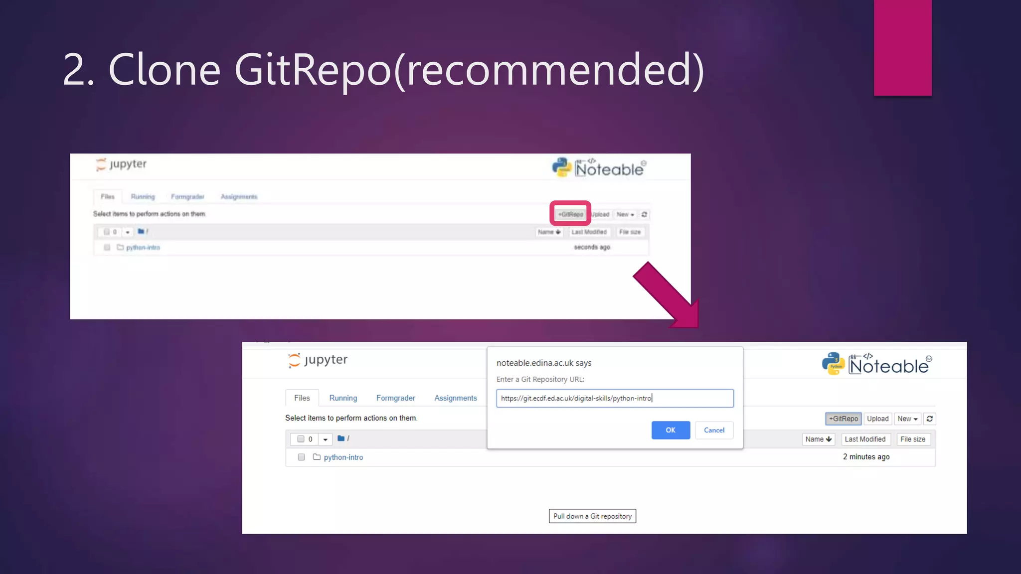 2. Clone GitRepo(recommended)
 