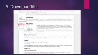5. Download files
 