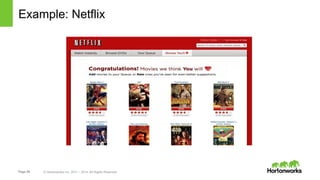 Page 29 © Hortonworks Inc. 2011 – 2014. All Rights Reserved
Example: Netflix
 