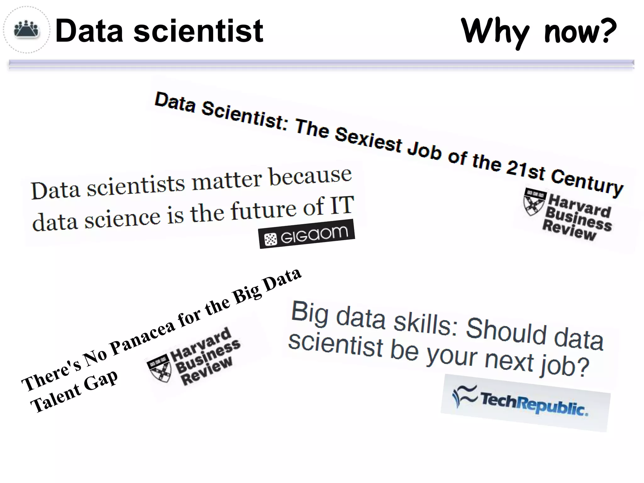 Data scientist   Why now?
 