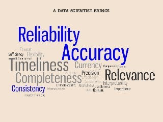  A  DATA  SCIENTIST  BRINGS
 