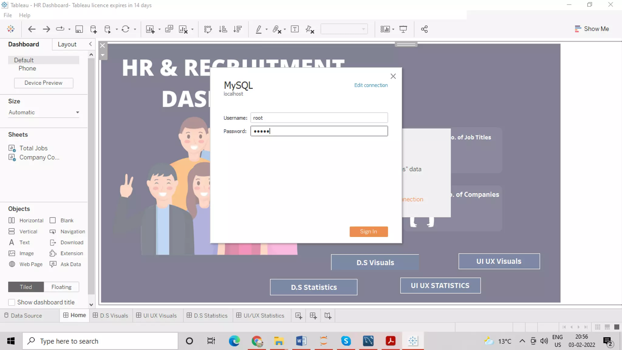 Projects for Interview
Data Scientist- Job Material
-Tableau
 