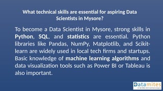 Data Scientist Training Institute in Mysore. | PPTX