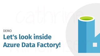 DEMO
Let's look inside
Azure Data Factory!
 