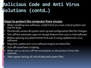 Computer Virus Scan Visual Data security | PPTX